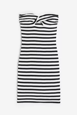 H&M Mujer Vestidos - Vestido bandeau tejido