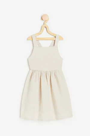 H&M Linen dungaree dress - Beige