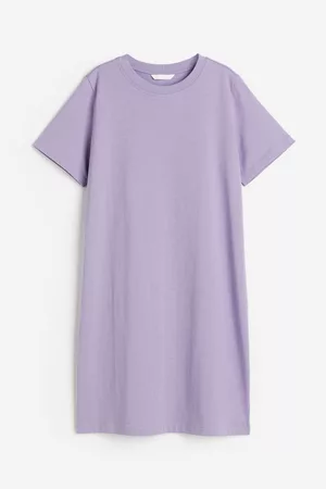 H&M Mujer Vestidos de algodón - Vestido playera de algodón - Purple