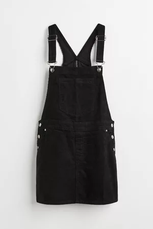 H&M Vestido overol de pana - Black