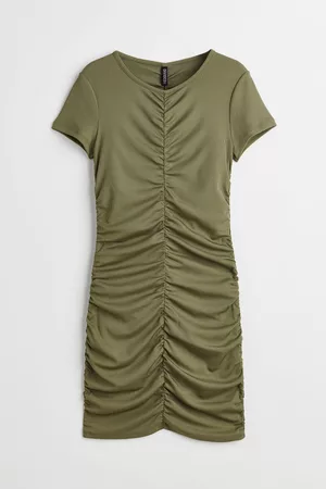 H&M Vestido drapeado de punto