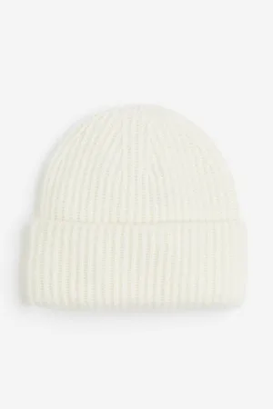 H&M Gorro en tejido acanalado de cachemir