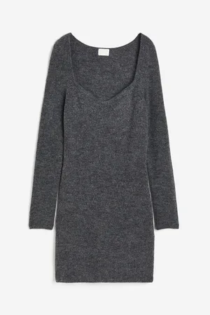 H&M Vestido en tejido acanalado