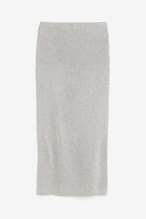 H&M Falda tejida con brillo