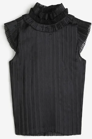 H&M Top plisado con olanes