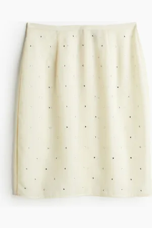 H&M Falda con pedrería