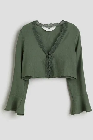 H&M Blusa con detalle de lazo al frente