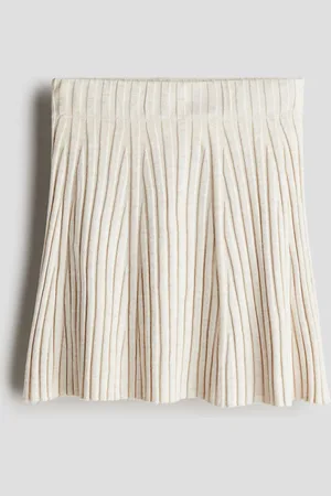 H&M Falda línea A en tejido acanalado