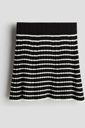 H&M Falda línea A en tejido acanalado