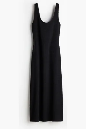 H&M Vestido maxi en punto texturizado