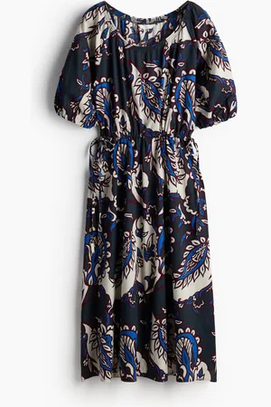 H&M Vestido de algodón con cordón de ajuste