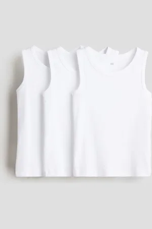 H&M 3-pack Playeras de algodón sin mangas