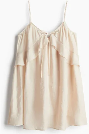 H&M Vestido con olanes en mezcla de modal