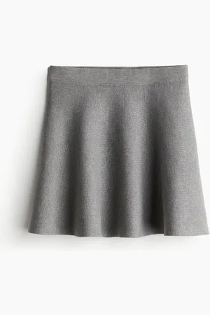 H&M Falda tejida con vuelo