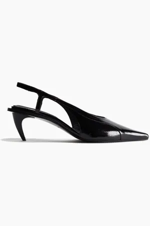 H&M Zapatillas de piel con tacón kitten