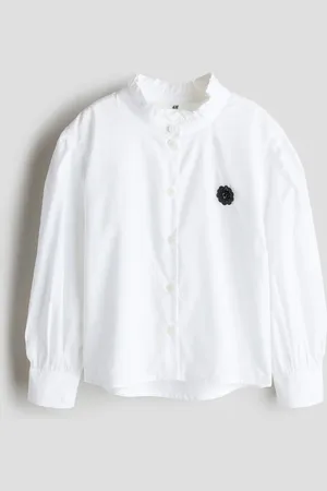 H&M Blusa con cuello de olán
