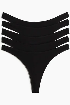 H&M 5-pack Panties thong de algodón