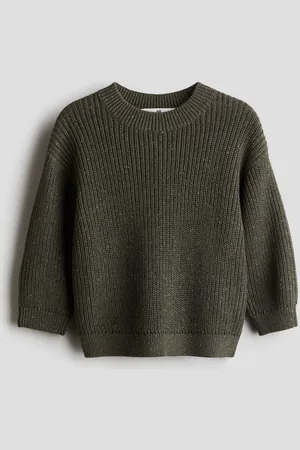 H&M Suéter en tejido acanalado de algodón