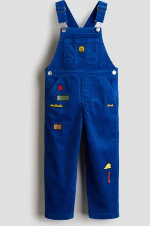 H&M Overol de pana con detalles bordados