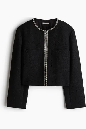 H&M Saco de bouclé con pedrería