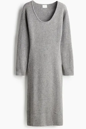 H&M Vestido en tejido acanalado