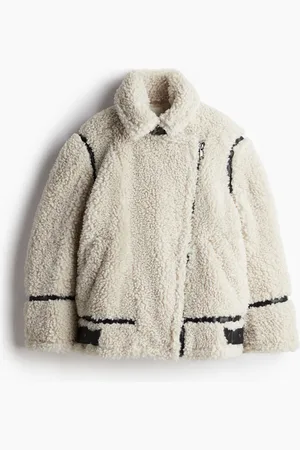 H&M Chamarra oversized en tejido peluche