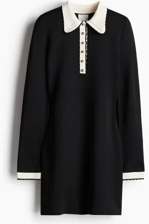 H&M Vestido tejido con cuello