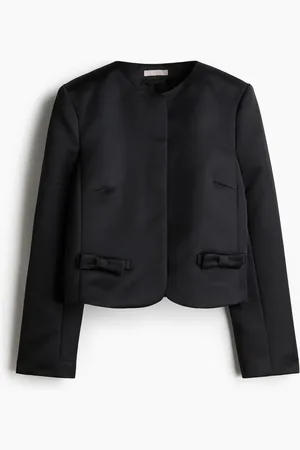 H&M Blazer de satín con moños