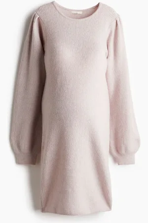 H&M MAMA Vestido acanalado con mangas globo