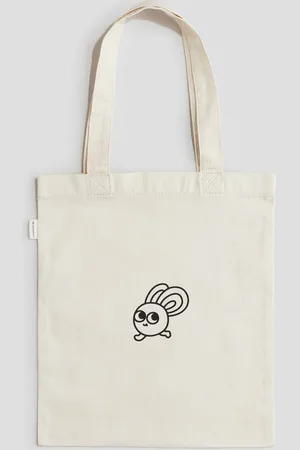 H&M Bolso tote de algodón con diseño