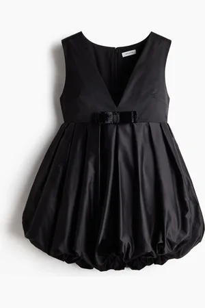 H&M Vestido mini con bastilla abombada