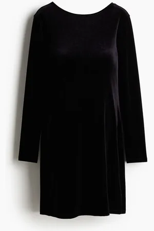 H&M MAMA Vestido de velour con espalda escotada