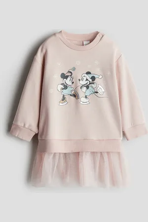 H&M Vestido en french terry con falda de tul