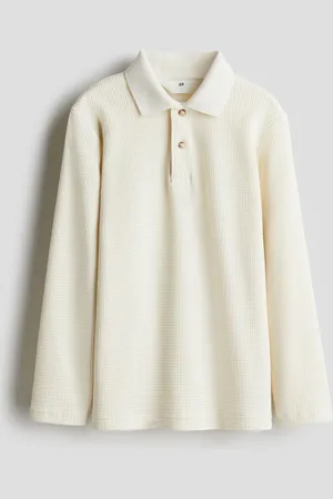 H&M Playera polo en punto gofrado