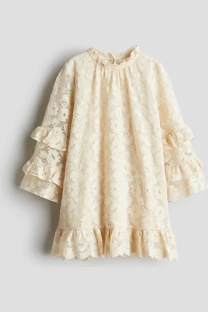 H&M Vestido de encaje con olanes
