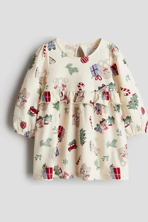 H&M Vestido de punto con olanes