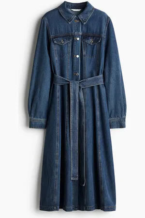 H&M Vestido camisa en denim