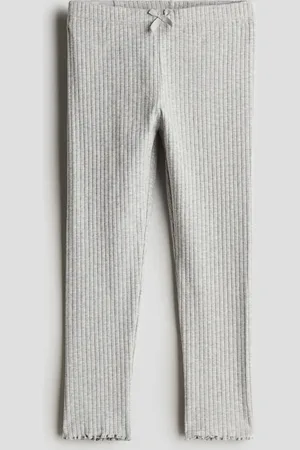 H&M Leggings acanalados de algodón