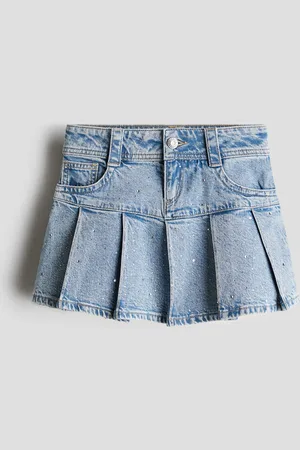 H&M Falda plisada en denim