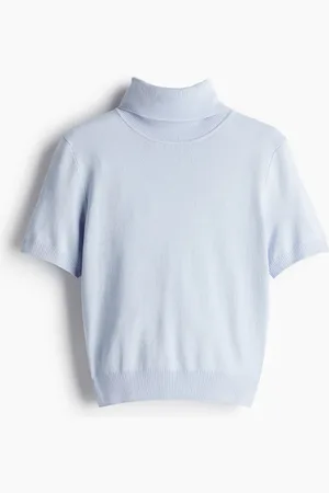 H&M Top de cuello alto en tejido fino