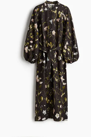 H&M Vestido en mezcla de lino