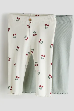 H&M 2-pack de leggings acanalados