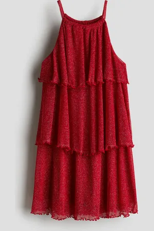 H&M Vestido brilloso con capas