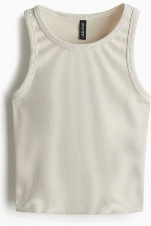H&M Top acanalado sin mangas
