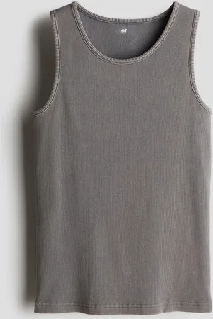 H&M Playera acanalada sin mangas