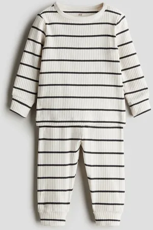 H&M Conjunto de algodón acanalado