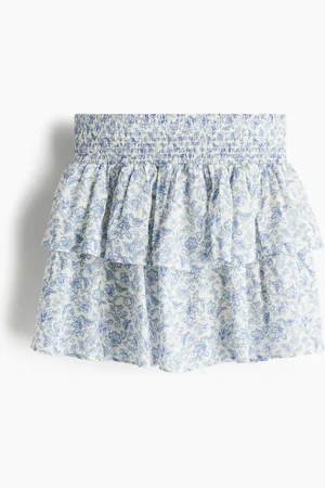 H&M Falda short de capas en algodón