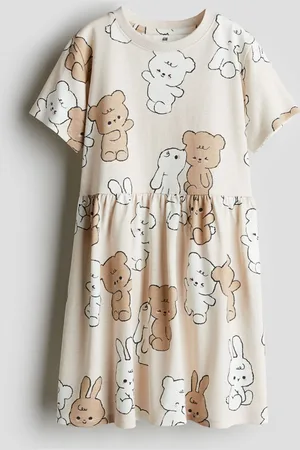 H&M Vestido estampado en punto de algodón