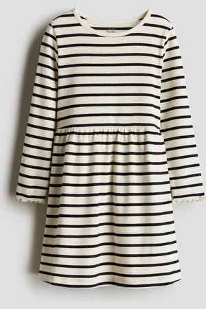 H&M Vestido en punto acanalado