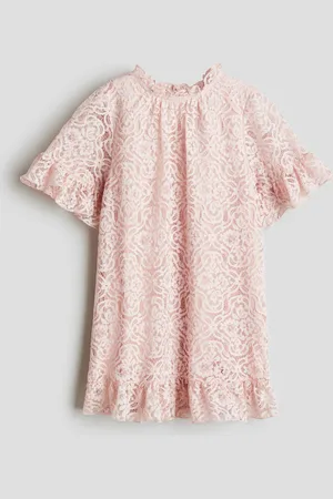 H&M Vestido de encaje con olanes